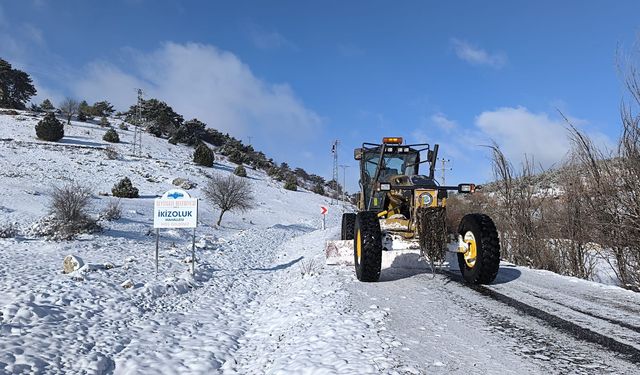 Eskişehir'in karlı bölgelerinde mücadele başladı!