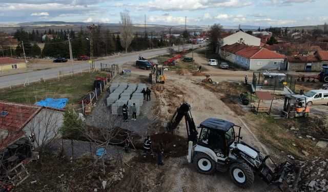 Eskişehir'in o ilçesinde parke taşı çalışması!