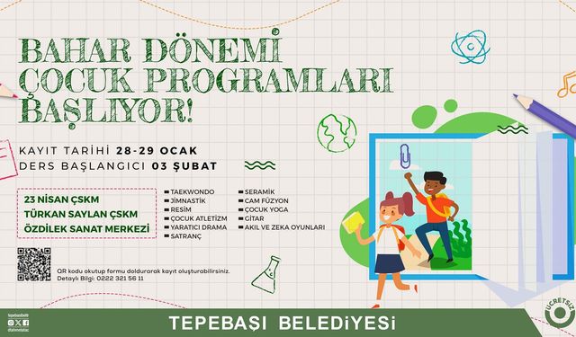 Çocuk programları kayıtları başlıyor