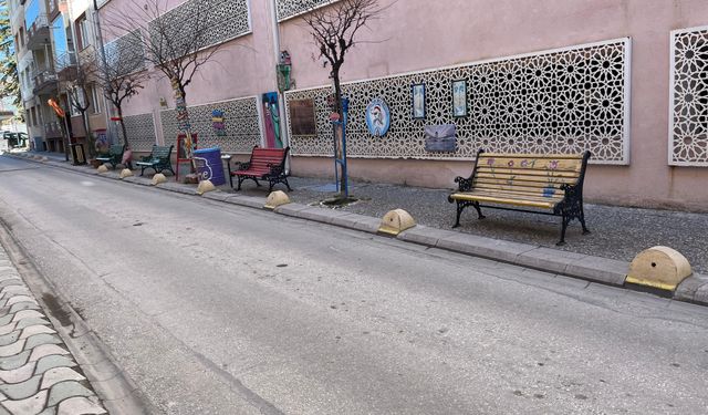 Eskişehir'in renkli sokağı dikkat çekiyor!