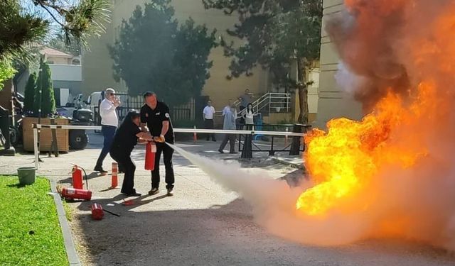 Eskişehir'de yangın söndürme eğitimi