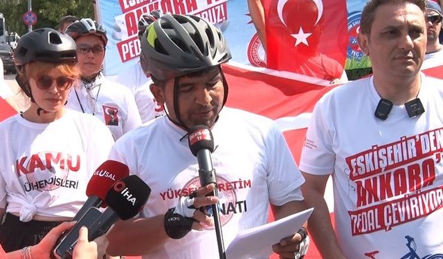Eskişehir’den Ankara’ya pedal çevirdiler