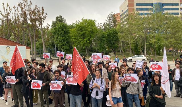 Eskişehir'de üniversitede gergin eylem