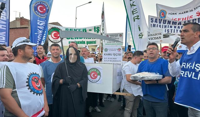 Eskişehir'de işçiler yine eylemdeydi