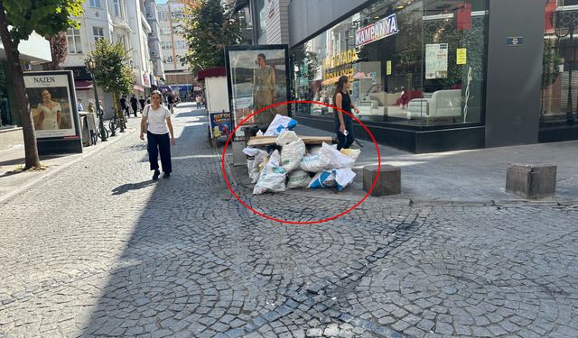 Eskişehir merkezinde yakışmayan manzara