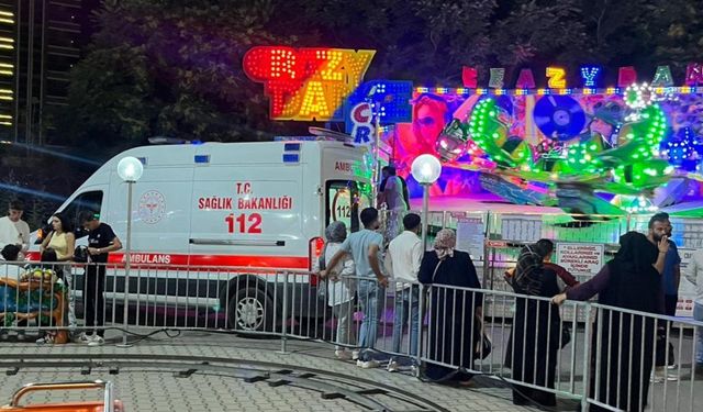 Lunaparkta oyuncak keyfi hastanede bitti