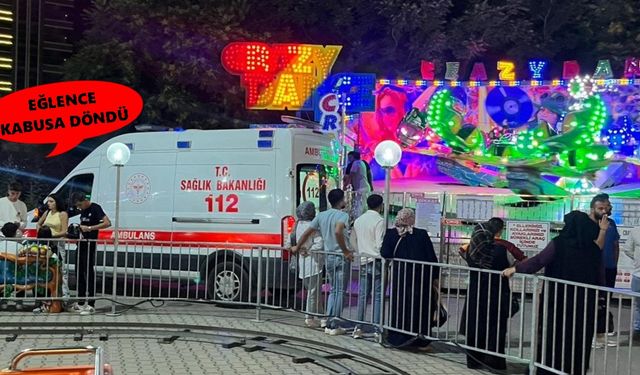 Lunaparkta oyuncak keyfi hastanede bitti