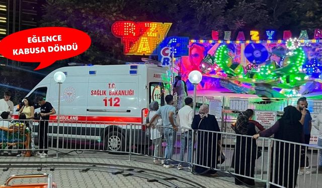 Lunaparkta oyuncak keyfi hastanede bitti