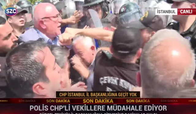 Polisle CHP'li vekiller arasında gerginlik