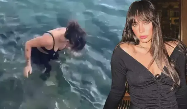Hepsi grubunun Yasemin'i denizde zor anlar yaşadı
