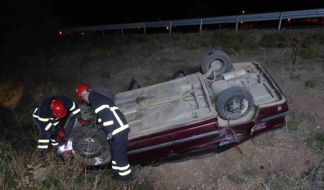 Otomobil takla attı: 1 yaralı