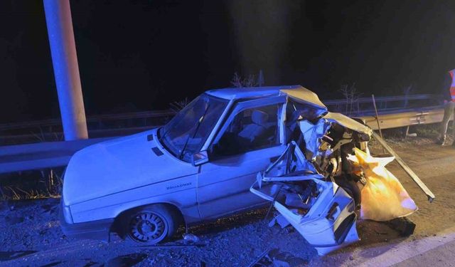 Tır otomobile arkadan çarptı: 1 yaralı