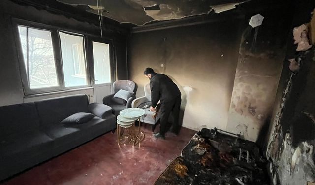 Soğuktan kaçtı, evini kül olmuş halde buldu