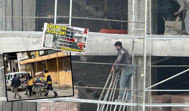 Sakarya yazmıştı... Bir işçi inşaattan düştü!