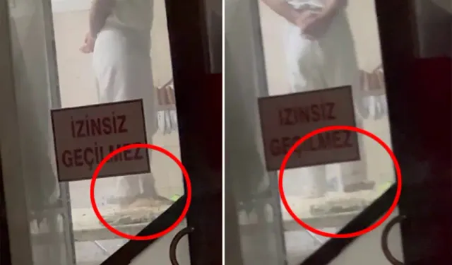 Tatlı hamurunu ayağıyla çiğnedi