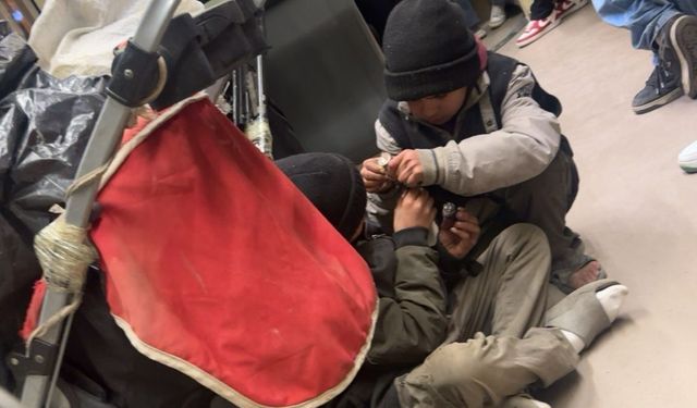 Eskişehir'de yürek burkan görüntü!