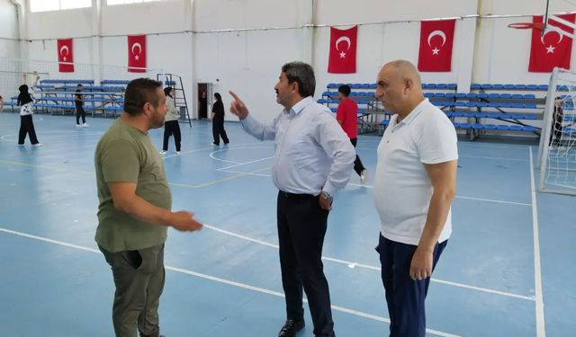 Günyüzü spor salonu incelendi