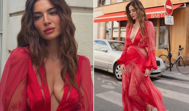 Melisa Aslı Pamuk'un cesur elbisesi sosyal medyayı salladı