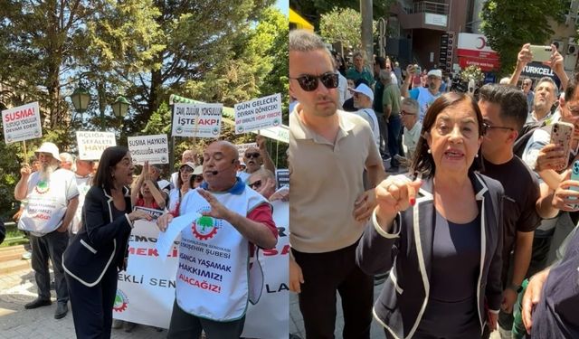 Eskişehir'de emekli eyleminde "Jale Nur Süllü" protesto edildi!
