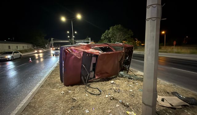 Otomobil takla attı: 1 kişi yaralandı!