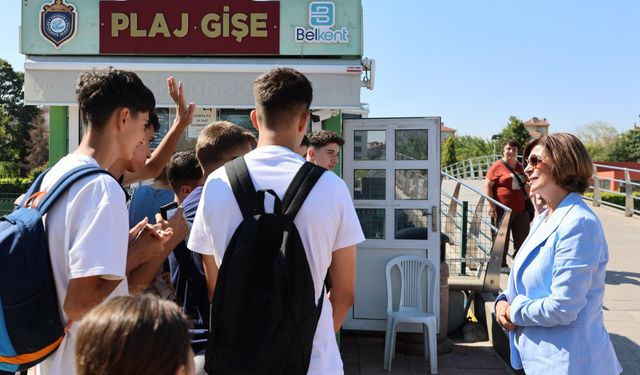 Başkan Ünlüce'den Yapay Plaj ziyareti
