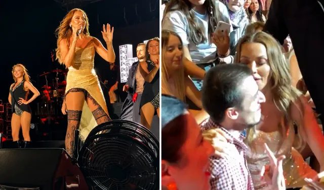 Hadise konseri durdurdu, o hayranının yanına koştu
