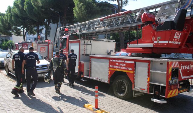 Apartmandan gelen yanık kokusu itfaiyeyi harekete geçirdi