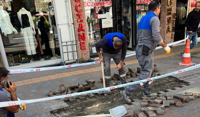 Eskişehir'in o bölgesinde onarım çalışması