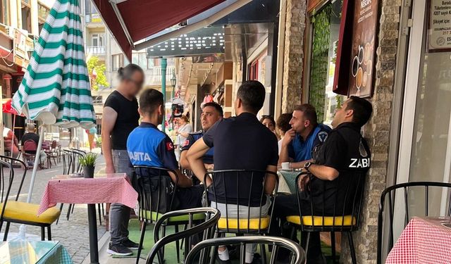 Zabıta ekiplerinden para istedi, uyarıyı aldı