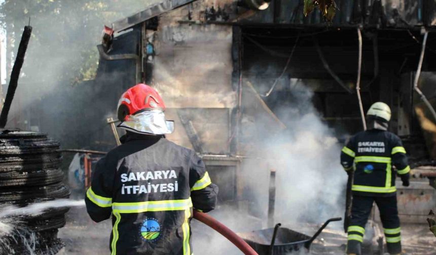 Mesire alanındaki mutfak alev alev yandı