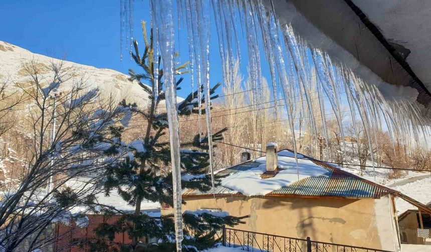 Soğuk hava çatıları dondurdu