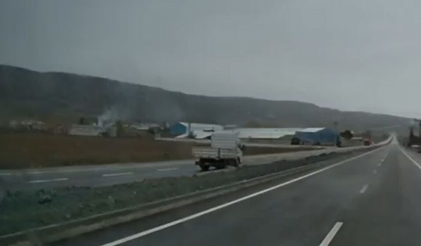 Eskişehir'de trafikte korkutan görüntü!