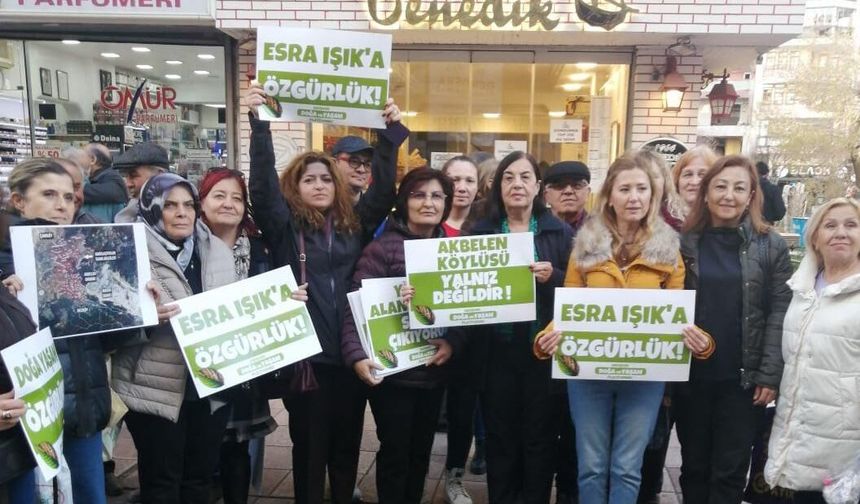 Akbelen'deki gözaltı için Eskişehir'de protesto...
