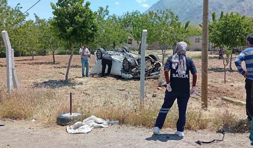 Kontrolden çıkan otomobil takla attı: 1 yaralı
