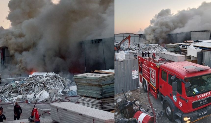 Eskişehir'de geri dönüşüm tesisinde yangın!