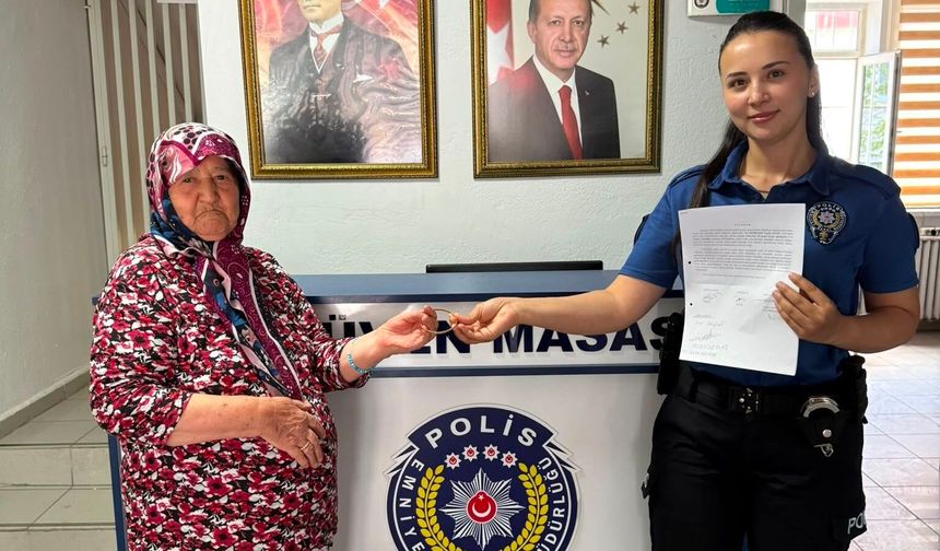 Eskişehir’de kaybolan altın bilezik bulundu
