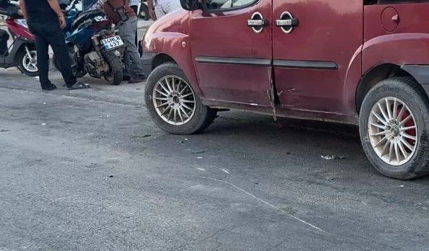 Otomobil ile motosiklet çarpıştı: 2 yaralı
