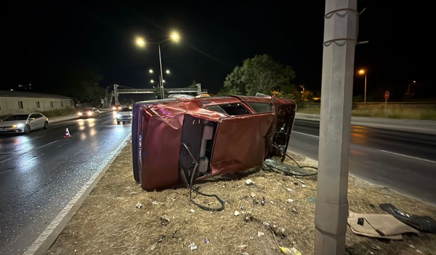 Otomobil takla attı: 1 kişi yaralandı!