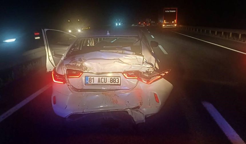 Alkollü tır sürücüsü otomobile arkadan çarptı: 3 yaralı!