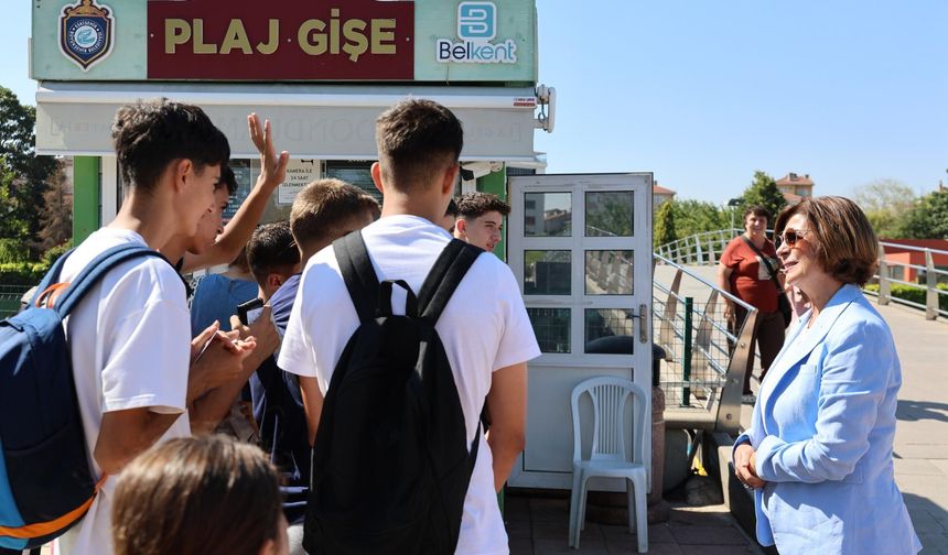 Başkan Ünlüce'den Yapay Plaj ziyareti