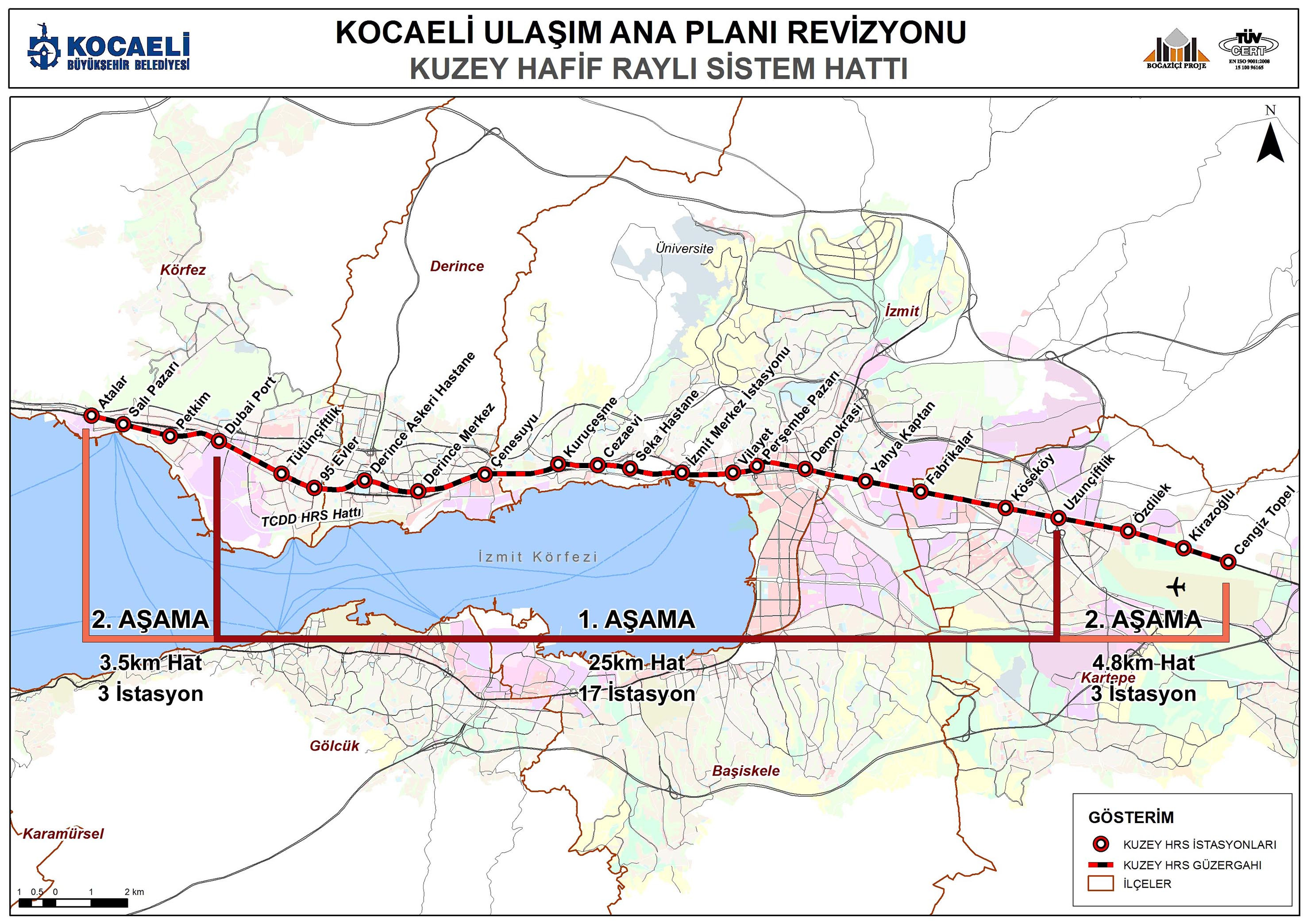 Kocaeli Yeni Metro Haritasi